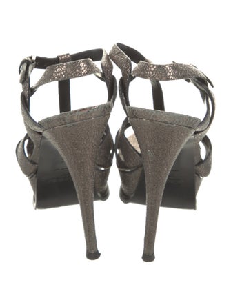 Saint Laurent Tribute Leather T-Strap Sandals