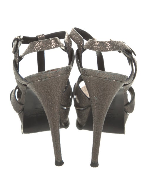 Saint Laurent Tribute Leather T-Strap Sandals