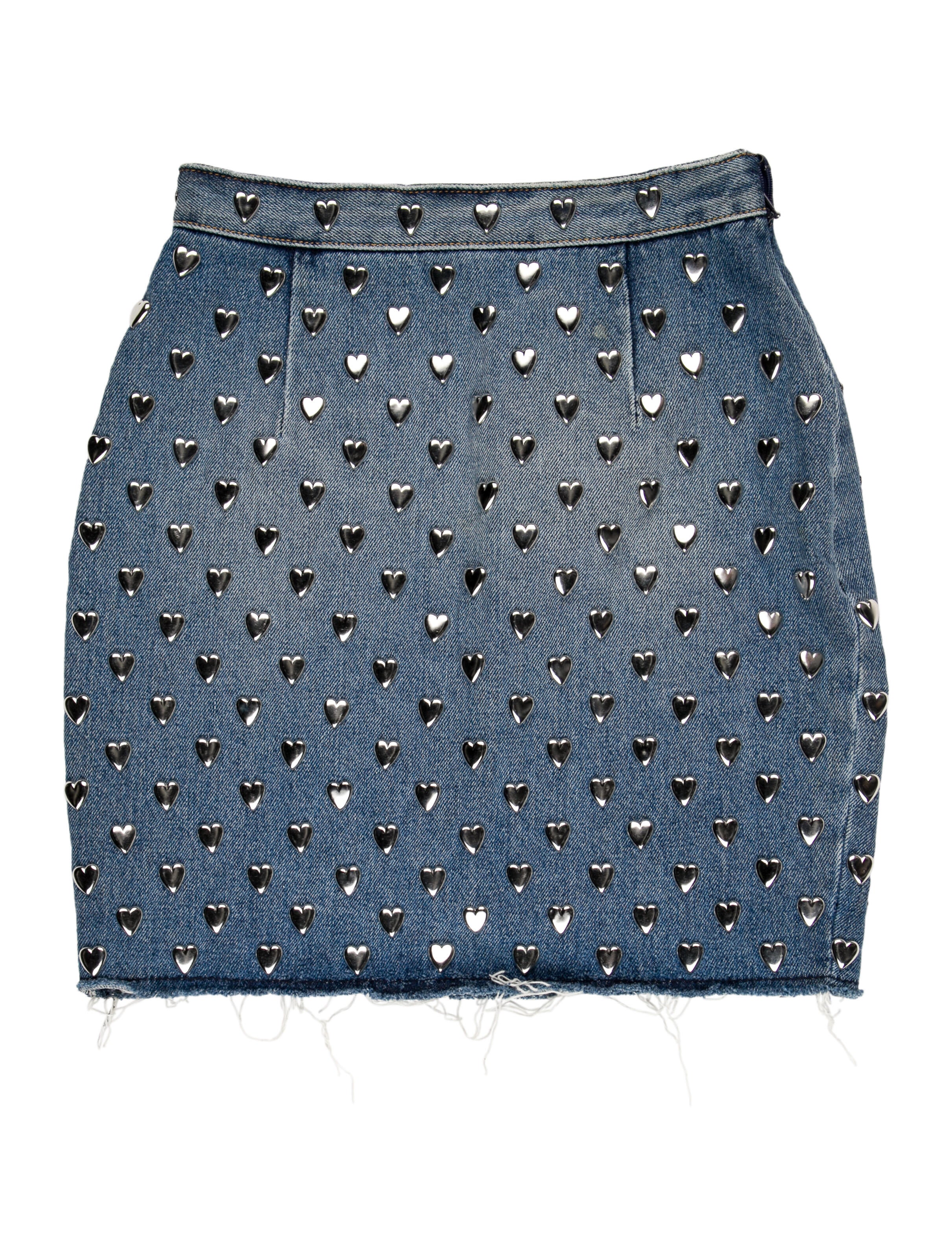 Saint Laurent Studded Accents Mini Skirt