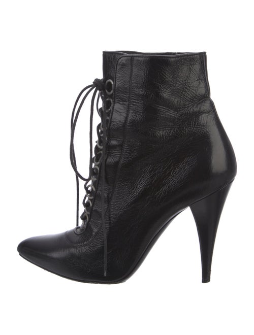 Saint Laurent Leather Lace-Up Boots