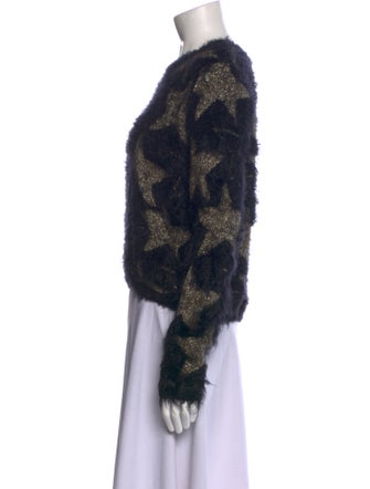 Saint Laurent Printed Crew Neck Sweater