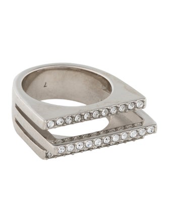Saint Laurent Crystal Bar Ring