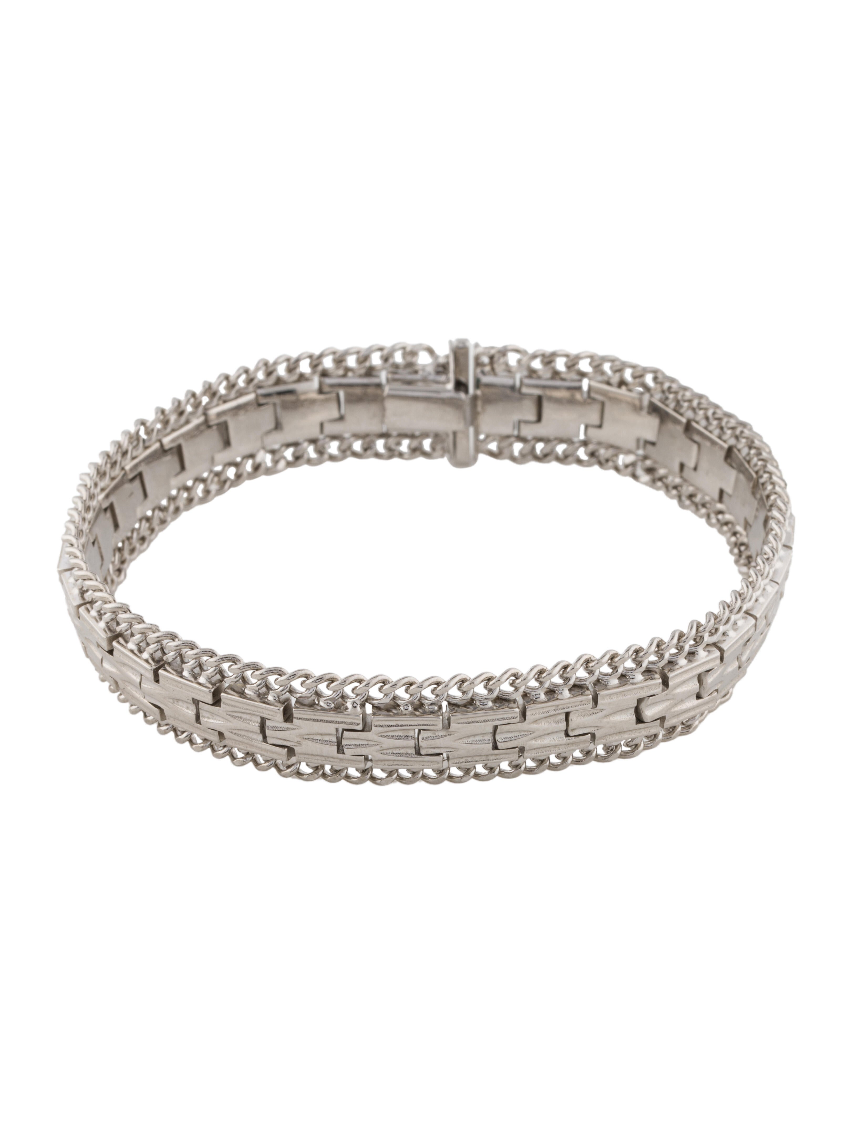 Saint Laurent Articulated Pattern Link Bracelet