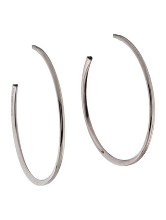 Saint Laurent Enamel Heart Hoop Earrings