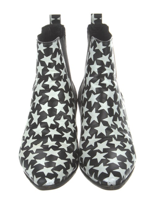 Saint Laurent Leather Printed Chelsea Boots