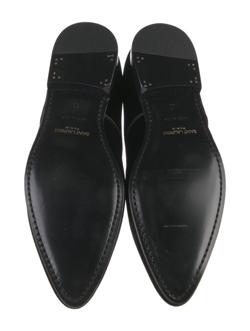 Saint Laurent Velvet Grosgrain Trim Derby Shoes