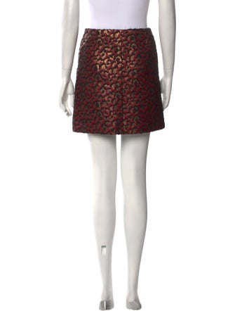 Saint Laurent Animal Print Mini Skirt