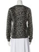 Saint Laurent Animal Print Crew Neck Sweater