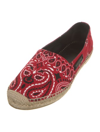 Saint Laurent Canvas Paisley Print Espadrilles
