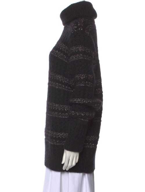 Saint Laurent Striped Turtleneck Sweater