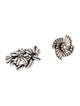 Saint Laurent Crystal Flower Pin Brooch Set