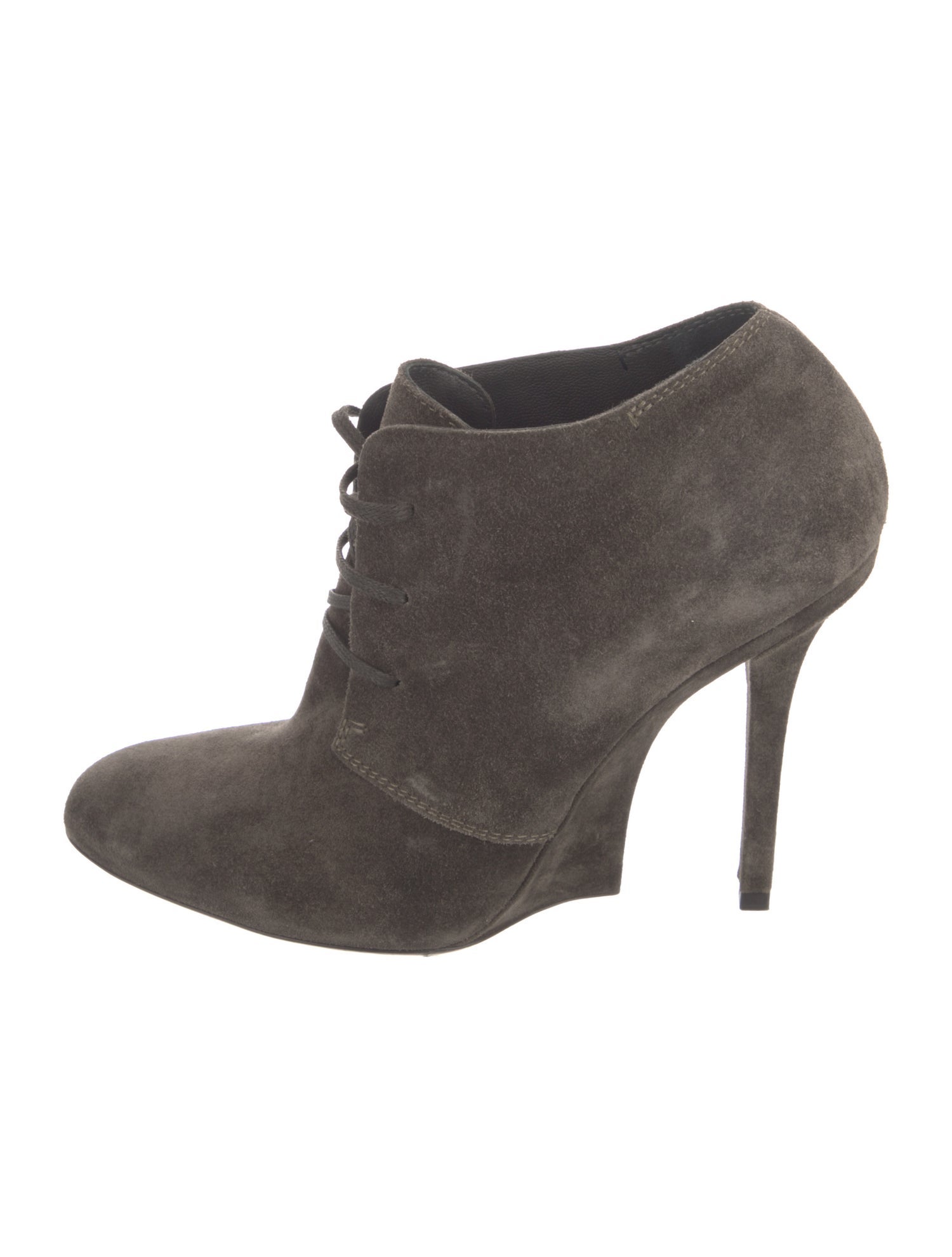 Saint Laurent Suede Lace-Up Boots