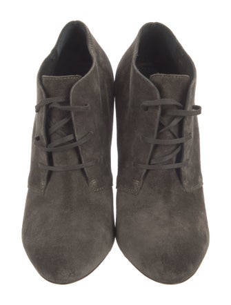 Saint Laurent Suede Lace-Up Boots