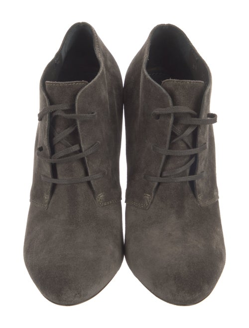 Saint Laurent Suede Lace-Up Boots