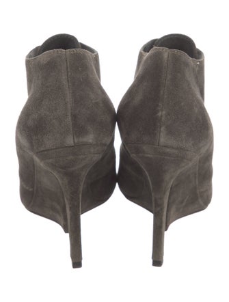 Saint Laurent Suede Lace-Up Boots