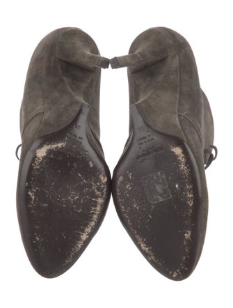 Saint Laurent Suede Lace-Up Boots