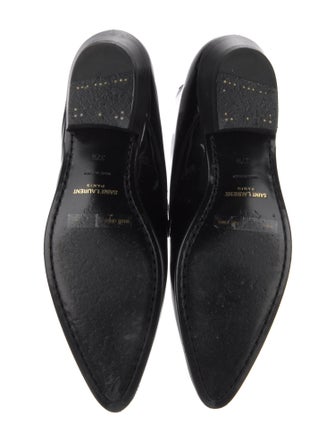 Saint Laurent Patent Leather Lace-Up Boots