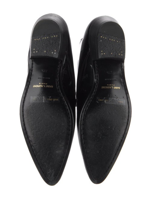 Saint Laurent Patent Leather Lace-Up Boots