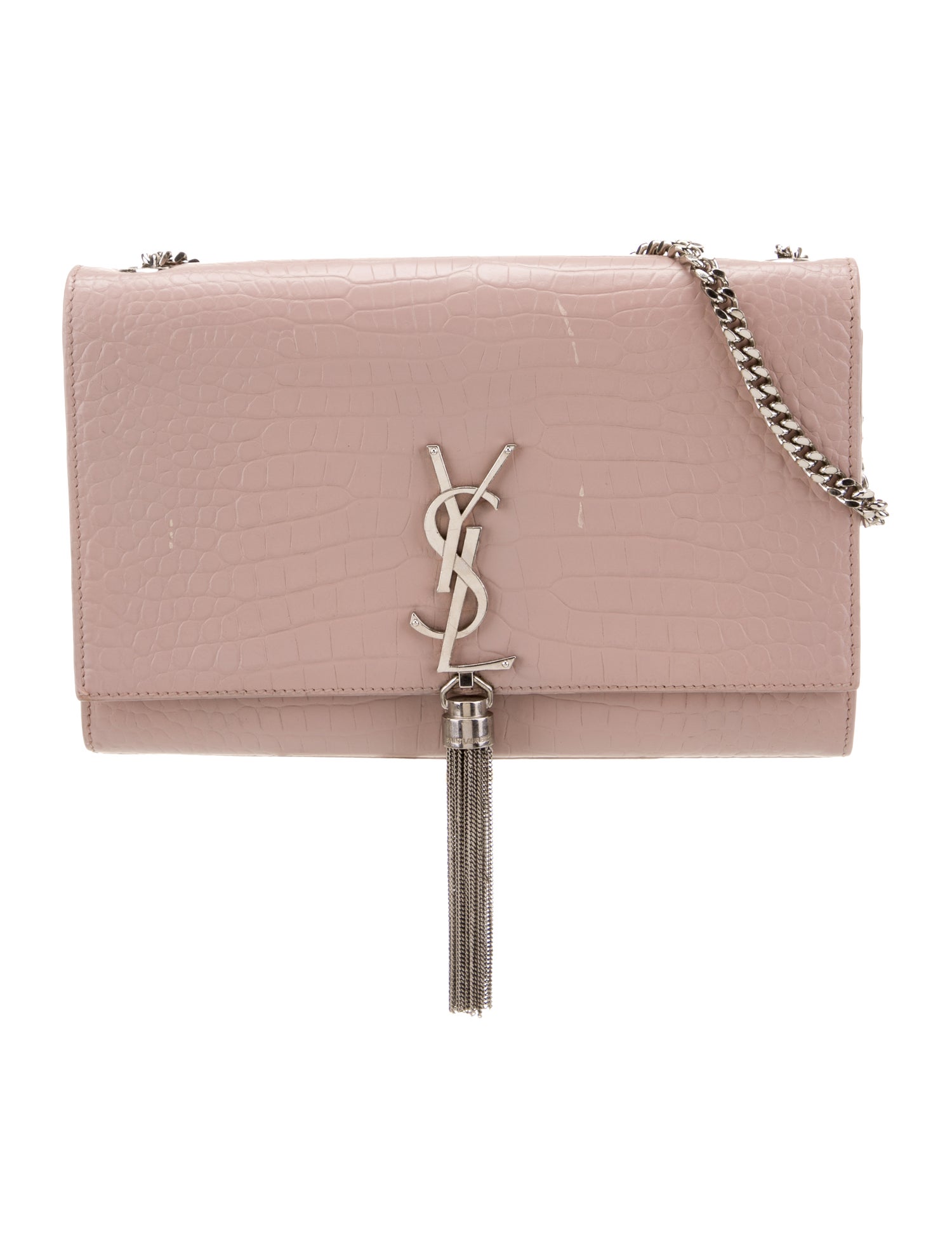 Saint Laurent Embossed Leather Shoulder Bag