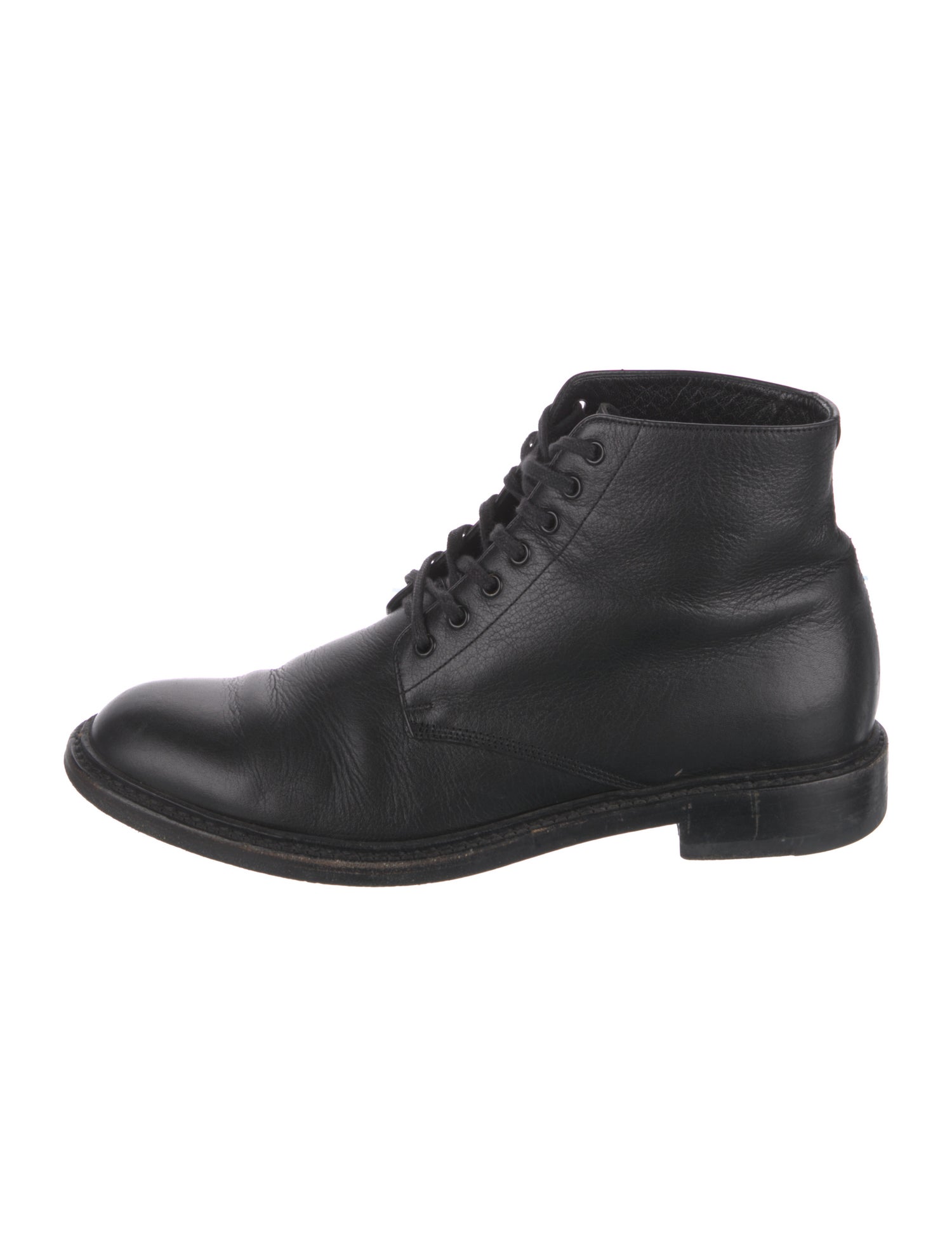 Saint Laurent Leather Combat Boots