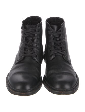 Saint Laurent Leather Combat Boots