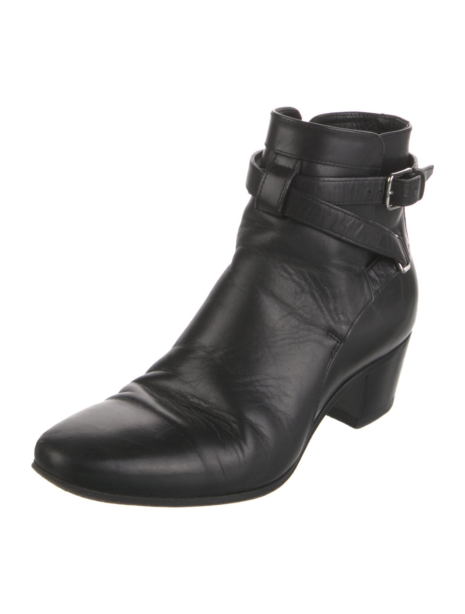 Saint Laurent Leather Moto Boots