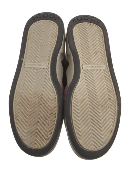 Saint Laurent Leather Colorblock Pattern Chunky Sneakers