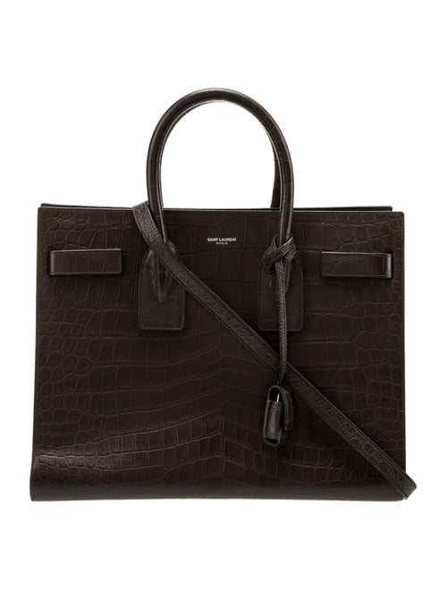 Saint Laurent Embossed Leather Sac De Jour Medium
