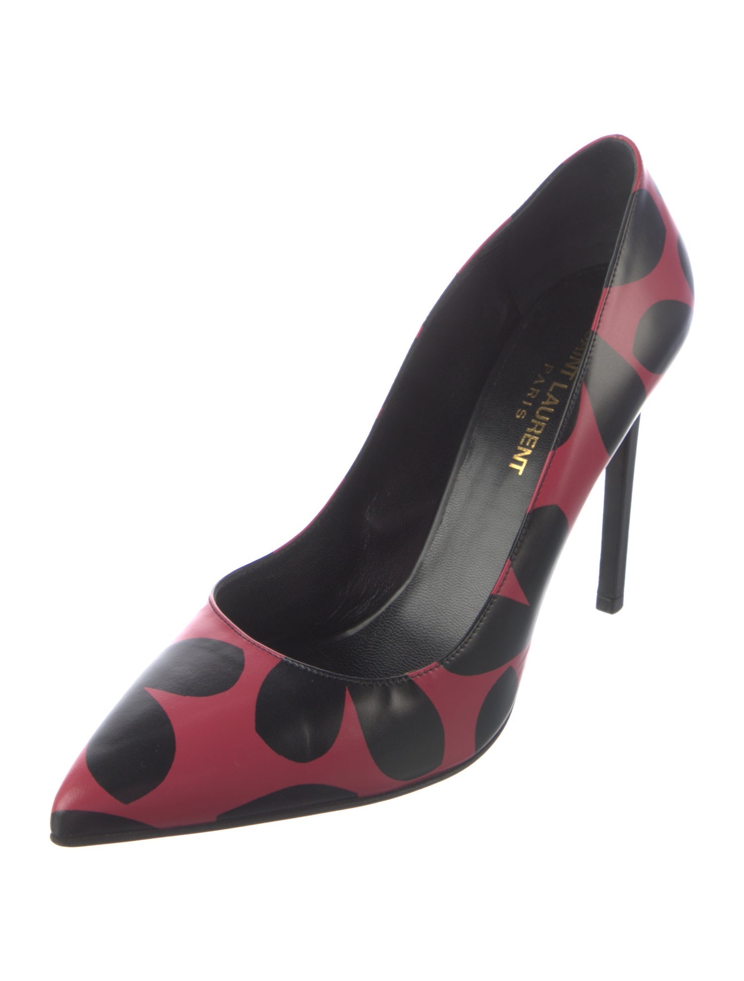 Saint Laurent Leather Animal Print Pumps