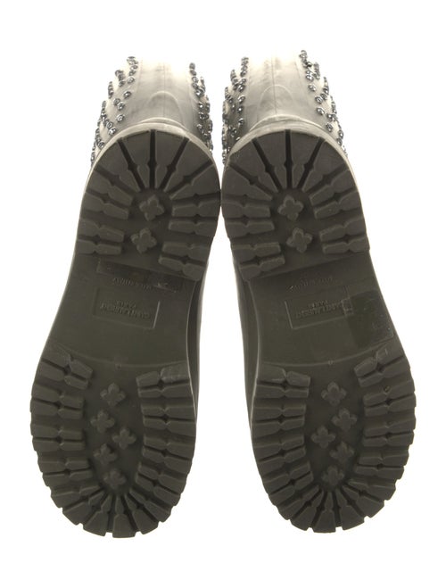 Saint Laurent Rubber Crystal Embellishments Rain Boots