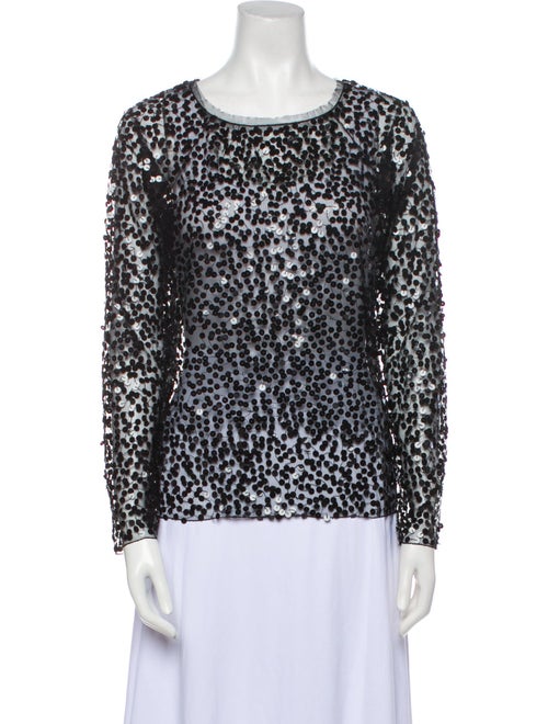 Saint Laurent Animal Print Bateau Neckline Blouse
