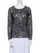 Saint Laurent Animal Print Bateau Neckline Blouse