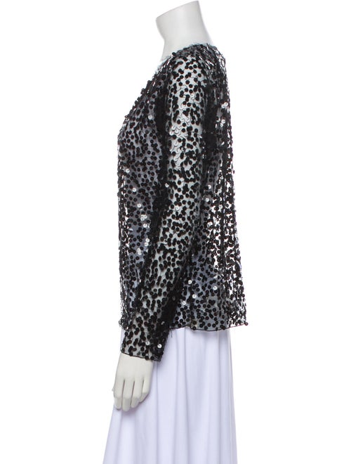 Saint Laurent Animal Print Bateau Neckline Blouse