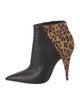Saint Laurent Leather Animal Print Boots