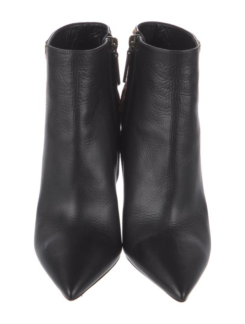 Saint Laurent Leather Animal Print Boots