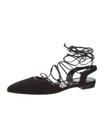 Saint Laurent Suede Slingback Flats