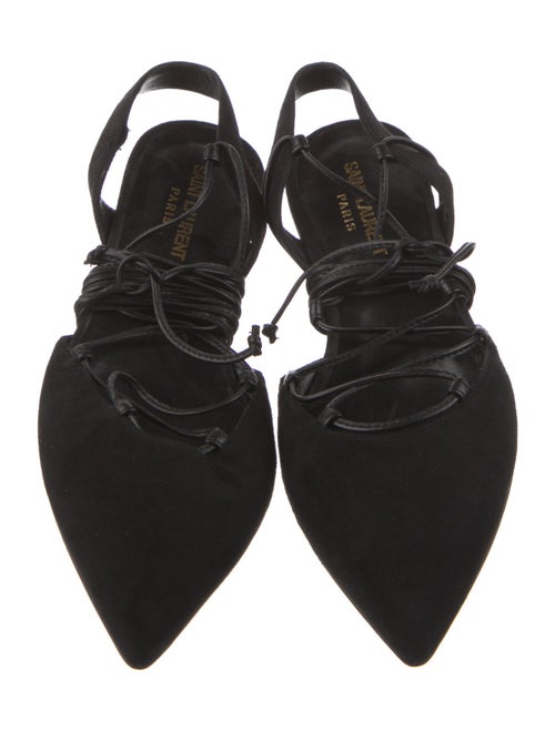Saint Laurent Suede Slingback Flats