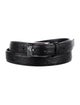 Saint Laurent Skinny Embossed Leather Waist Belt