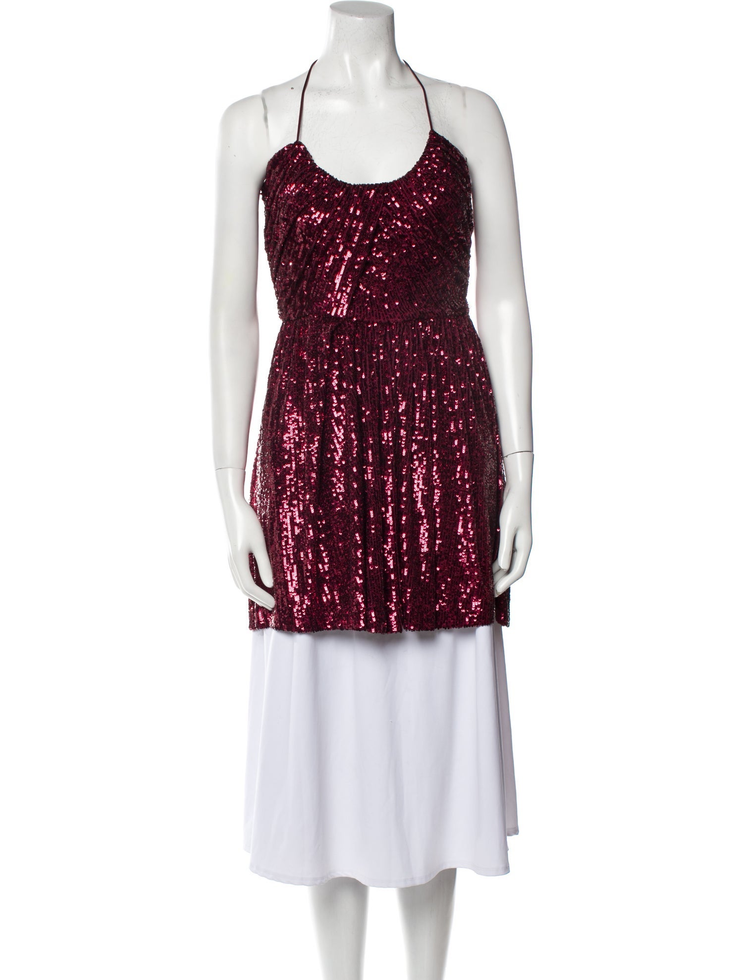 Saint Laurent Scoop Neck Mini Dress