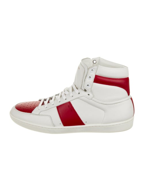 Saint Laurent Leather Colorblock Pattern Sneakers