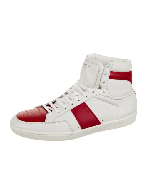 Saint Laurent Leather Colorblock Pattern Sneakers