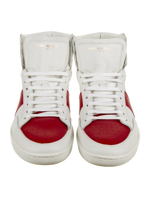 Saint Laurent Leather Colorblock Pattern Sneakers
