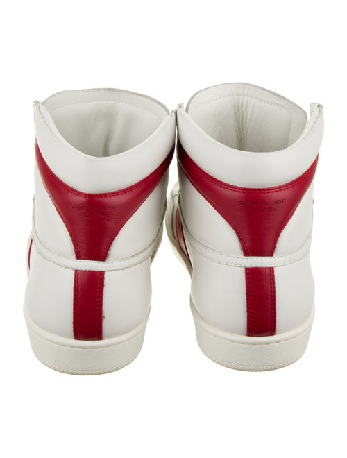 Saint Laurent Leather Colorblock Pattern Sneakers