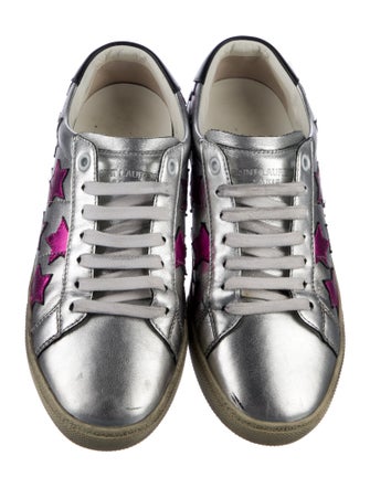 Saint Laurent Leather Printed Sneakers