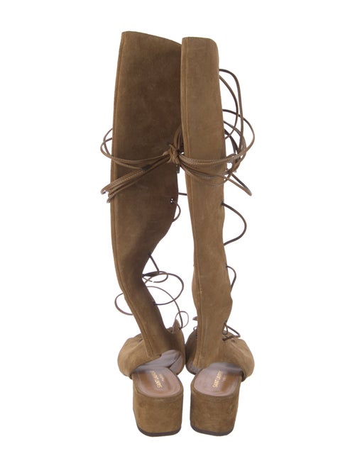 Saint Laurent Suede Gladiator Sandals