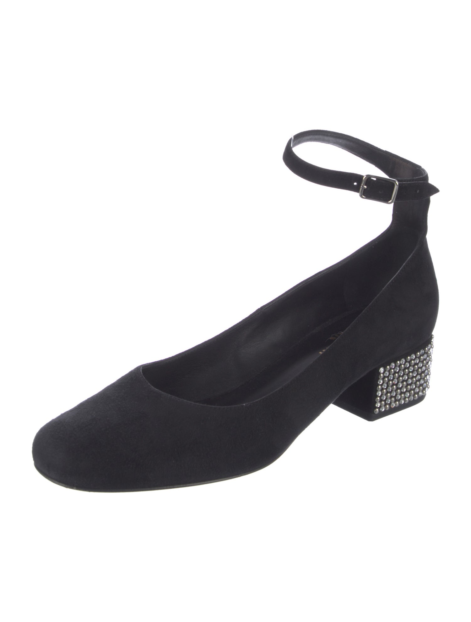 Saint Laurent Suede Crystal Embellishments Pumps