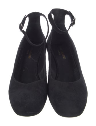 Saint Laurent Suede Crystal Embellishments Pumps
