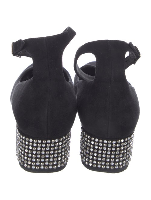Saint Laurent Suede Crystal Embellishments Pumps