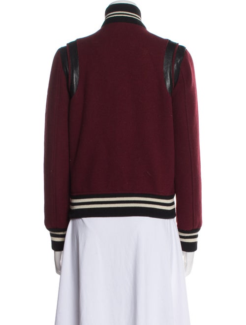 Saint Laurent Virgin Wool Striped Bomber Jacket