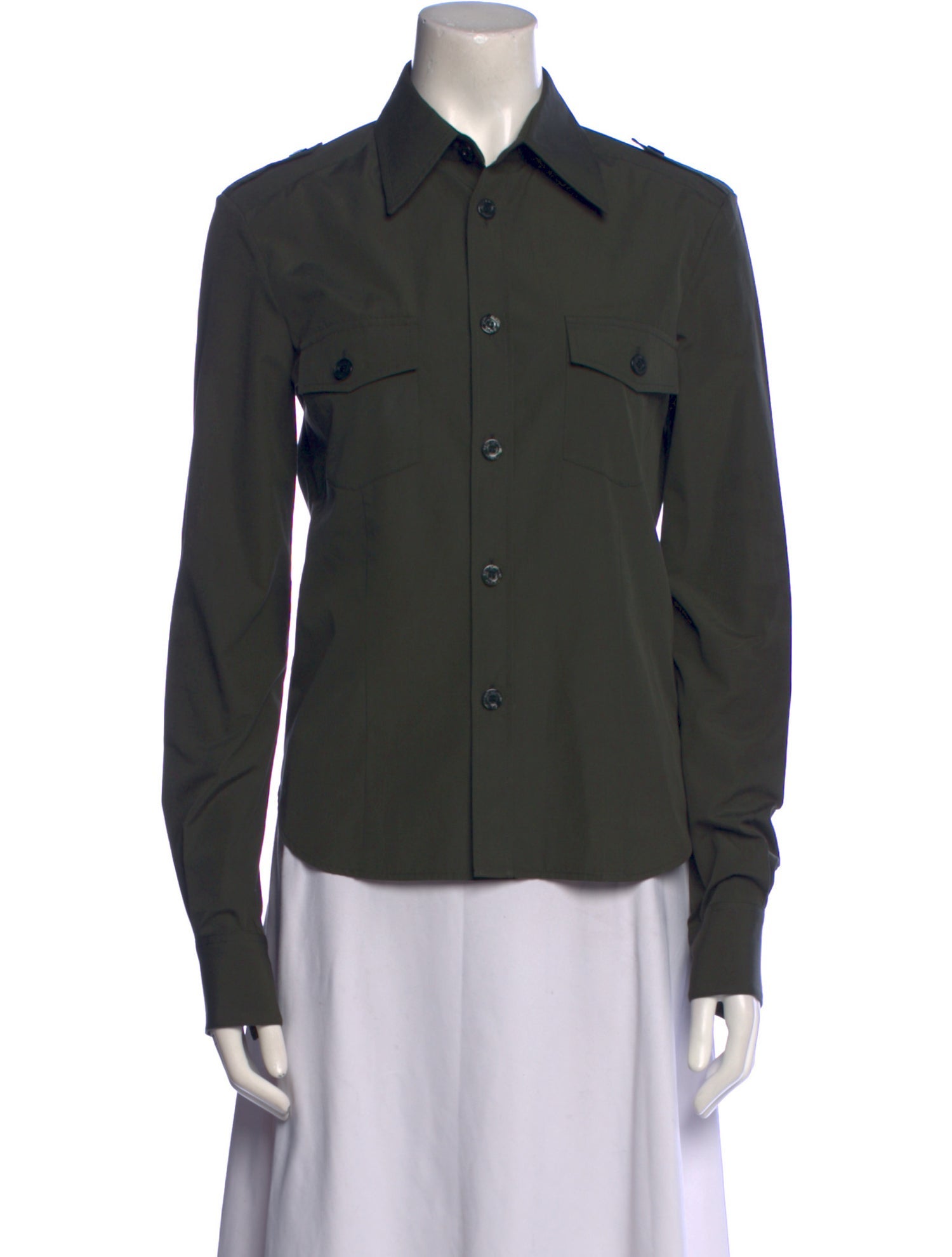 Saint Laurent 2022 Long Sleeve Button-Up Top w/ Tags